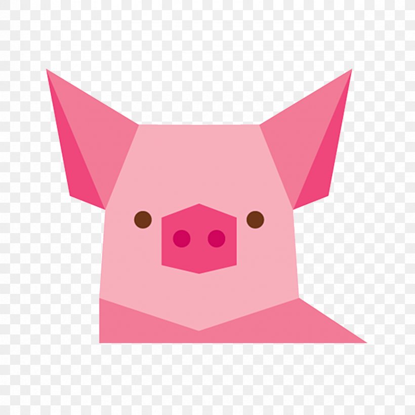 Domestic Pig Animal Geometry Shape, PNG, 2362x2362px, Domestic Pig, Animal, Art, Dog Like Mammal, Drawing Download Free