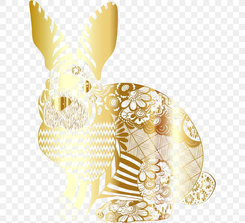 Easter Bunny T-shirt Rabbit Clip Art, PNG, 626x746px, Easter Bunny, Flower, Gold, Photography, Rabbit Download Free