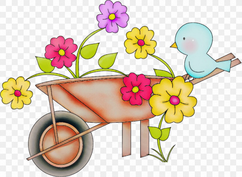 Floral Design, PNG, 920x673px, Wheelbarrow, Cartoon, Floral Design, Flower, Flowerpot Download Free