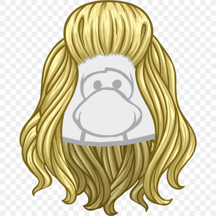 Club Penguin Blond Wig Hair, PNG, 1086x1086px, Watercolor, Cartoon, Flower, Frame, Heart Download Free