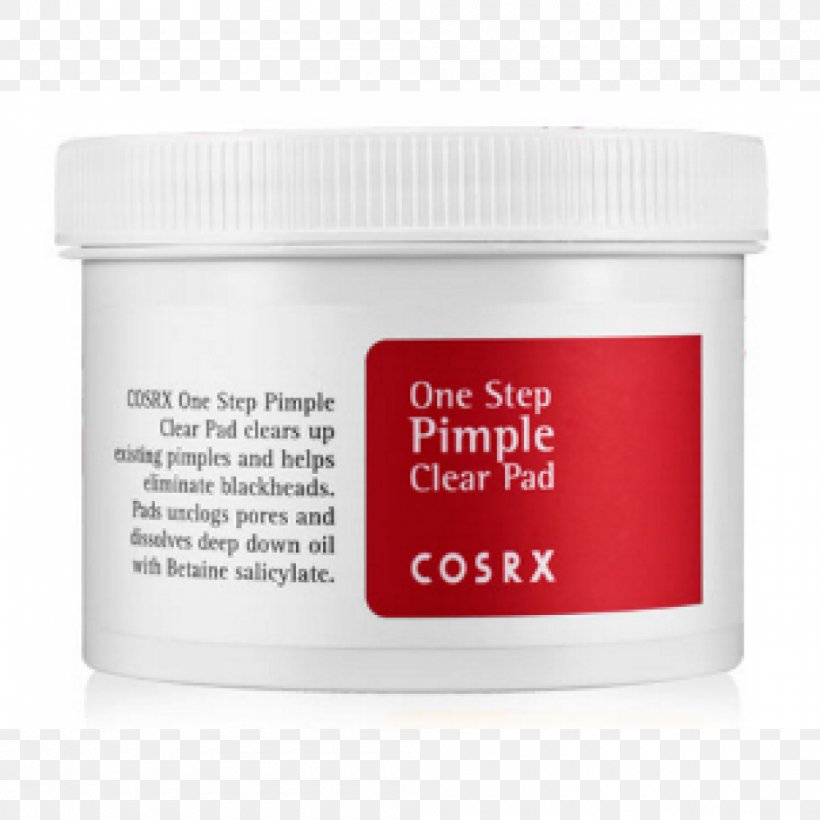 COSRX One Step Pimple Clear Facial Pad COSRX One Step Pimple Clear Pad COSRX One Step Moisture Up Pad Acne Cosmetics, PNG, 1000x1000px, Acne, Beta Hydroxy Acid, Cosmetics, Cream, Face Download Free
