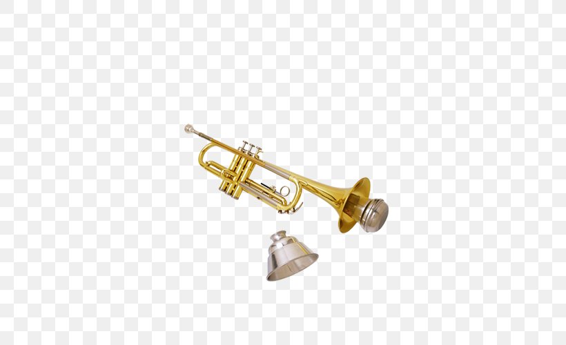 Trumpet Trombone Brass Instrument Musical Instrument Mute, PNG, 500x500px, Watercolor, Cartoon, Flower, Frame, Heart Download Free