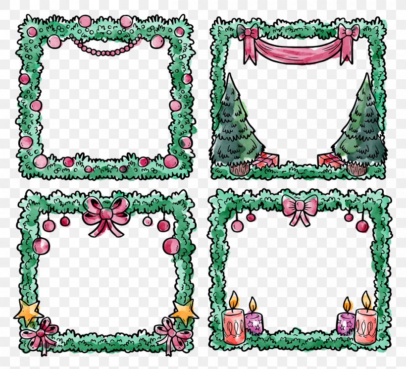 Santa Claus Christmas Tree Picture Frames, PNG, 1200x1091px, Santa Claus, Area, Art, Christmas, Christmas Card Download Free