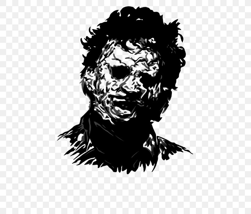 Black And White Leatherface Drawing Visual Arts, PNG, 452x700px, Black And White, Art, Black, Drawing, Face Download Free