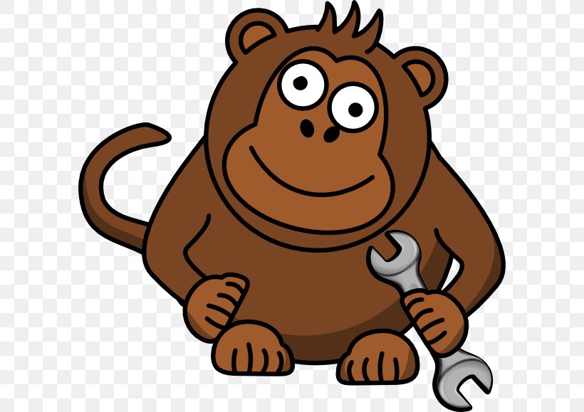 Monkey Wrench Clip Art, PNG, 600x579px, Monkey Wrench, Animation, Artwork, Big Cats, Carnivoran Download Free