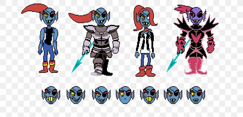 Undertale Sprite Undyne Video Game, PNG, 690x395px, Undertale, Action Figure, Fictional Character, Game, Games Download Free