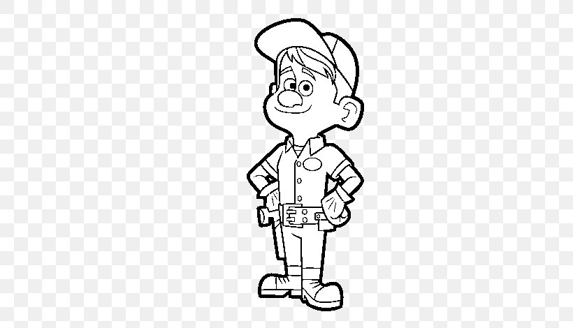 Fix-It Felix Coloring Book Black And White King Candy Drawing, PNG, 600x470px, Watercolor, Cartoon, Flower, Frame, Heart Download Free