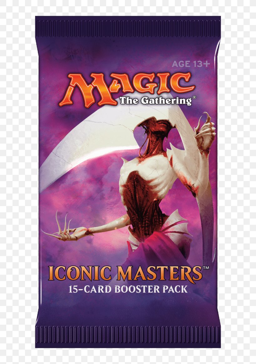 Magic: The Gathering Booster Pack Iconic Masters Playing Card Wizards Of The Coast, PNG, 696x1166px, Magic The Gathering, Advertising, Amonkhet, Booster Pack, Card Game Download Free
