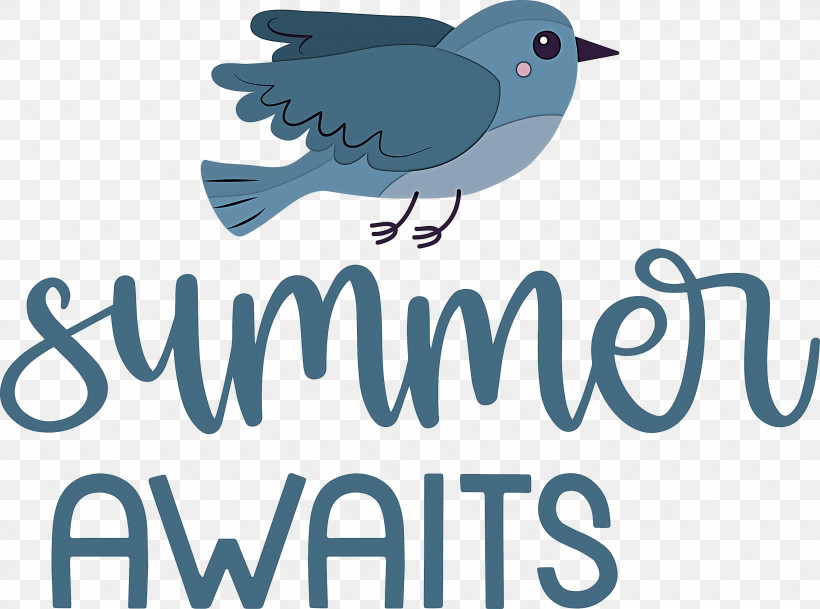 Summer Awaits Summer Summer Vacation, PNG, 3000x2229px, Summer, Beak, Biology, Birds, Logo Download Free