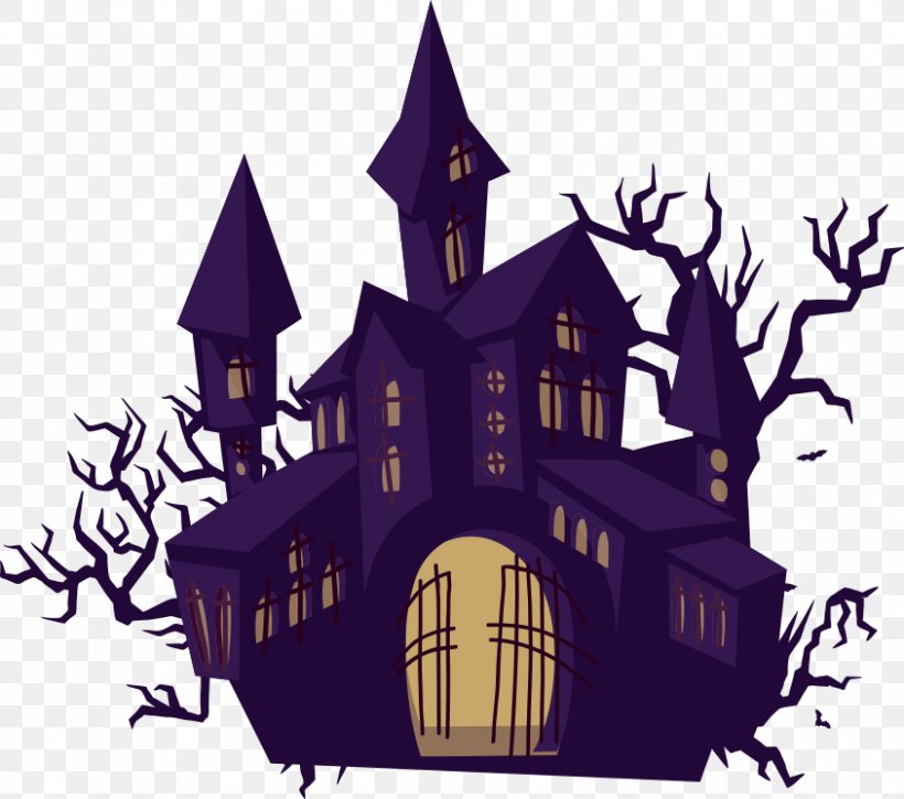 Halloween Color Haunted House Clip Art, PNG, 844x747px, Halloween, Art, Building, Christmas, Color Download Free