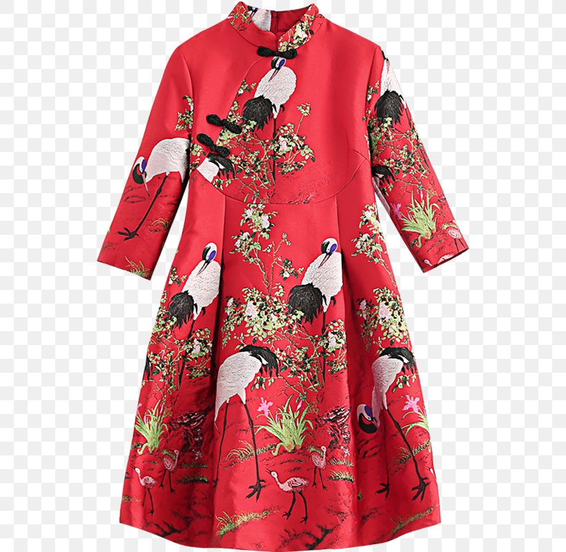 T-shirt Cheongsam Crane Dress, PNG, 800x800px, Tshirt, Cheongsam, Clothing, Crane, Day Dress Download Free