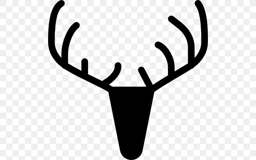 Reindeer Moose Clip Art, PNG, 512x512px, Deer, Antler, Black And White, Horn, Hunting Download Free