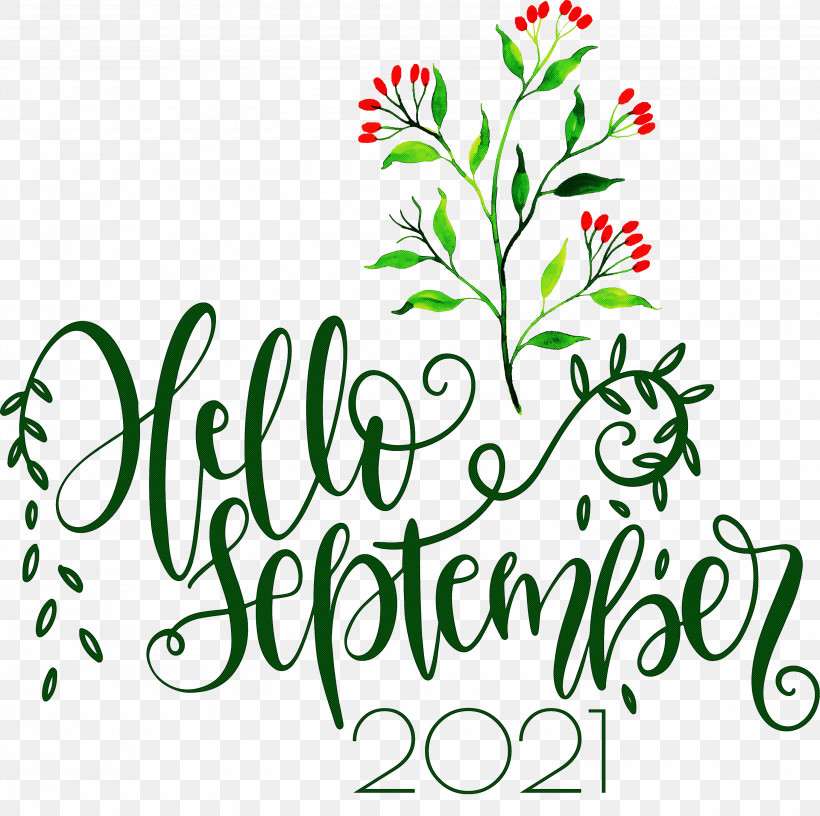 Hello September September, PNG, 3000x2986px, Hello September, Branching, Floral Design, Flower, Leaf Download Free