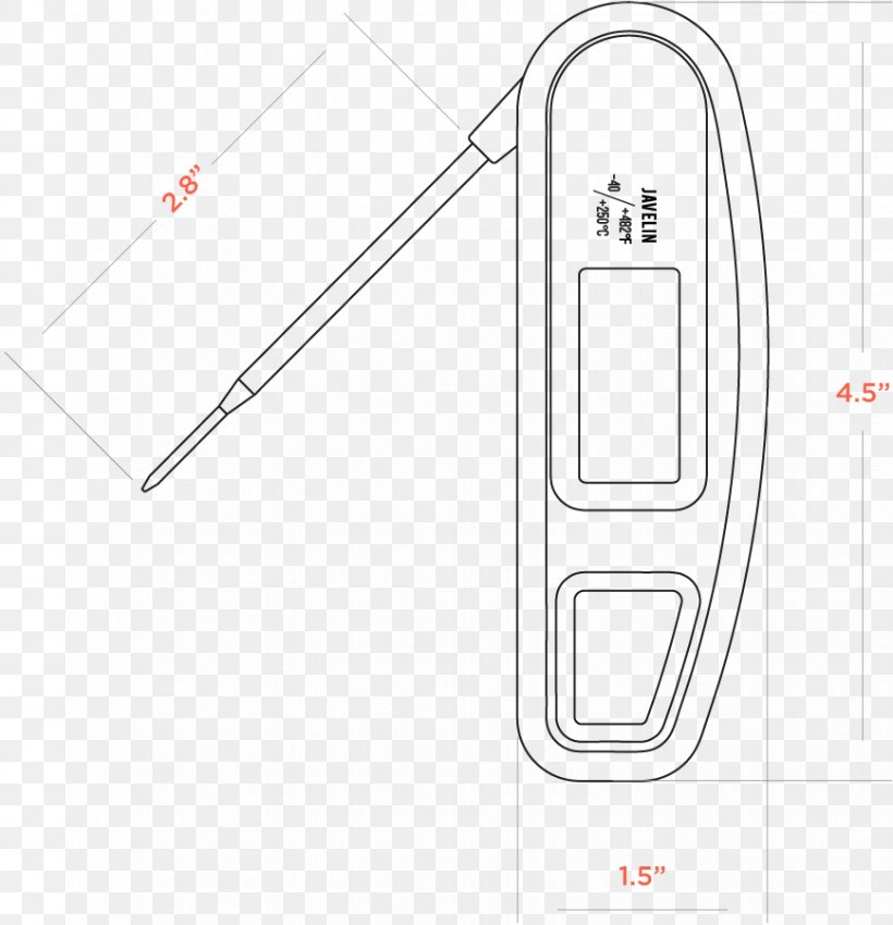 Lavatools PT12 Javelin Digital Instant Read Meat Thermometer Amazon.com Food, PNG, 868x900px, Meat Thermometer, Amazoncom, Area, Cooking, Diagram Download Free