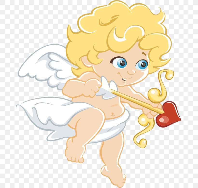 Cupid Clip Art, PNG, 687x780px, Watercolor, Cartoon, Flower, Frame, Heart Download Free