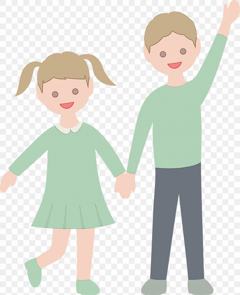 Holding Hands, PNG, 2441x3000px, Brother, Boy, Cartoon, Character, Children Download Free