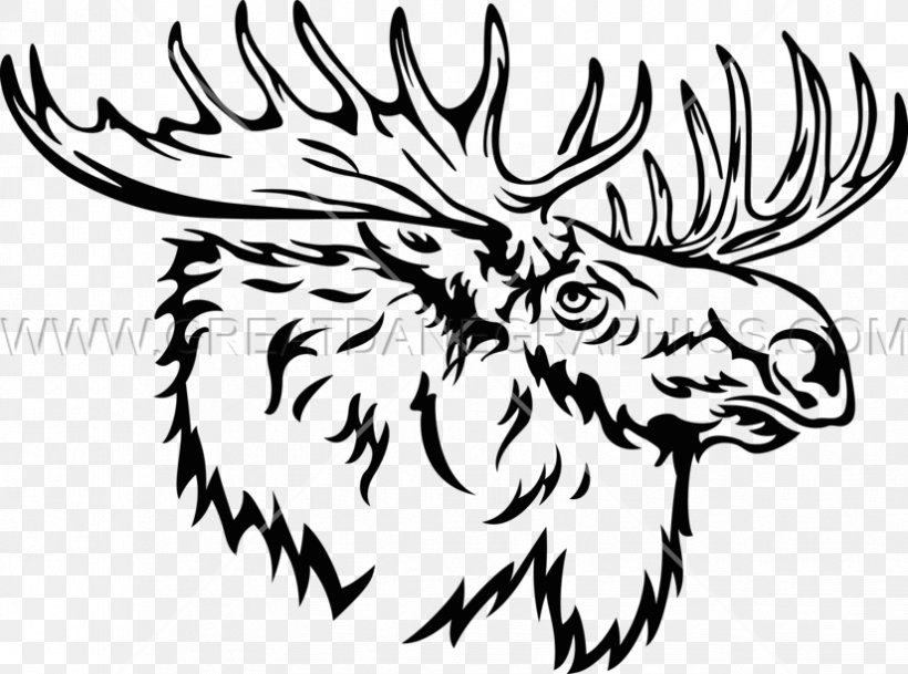 Moose Line Art Drawing Black And White Clip Art, PNG, 825x613px, Moose, Antler, Art, Artwork, Beak Download Free