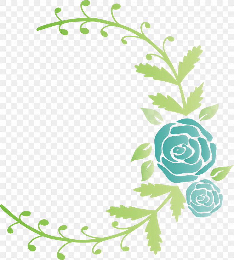 Rose Frame Flower Frame Wedding Frame, PNG, 2708x3000px, Rose Frame, Flower, Flower Frame, Green, Leaf Download Free