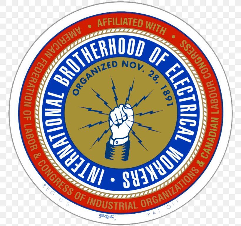 International Brotherhood Of Electrical Workers Local Union 424 IBEW Local 965 Electricity Electrician, PNG, 768x768px, Electricity, Area, Brand, Electrician, Label Download Free