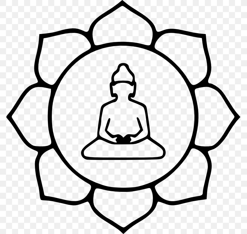 Lotus Sutra Buddhism Lotus Position Buddhist Symbolism Dharmachakra, PNG, 777x777px, Lotus Sutra, Area, Art, Artwork, Black And White Download Free