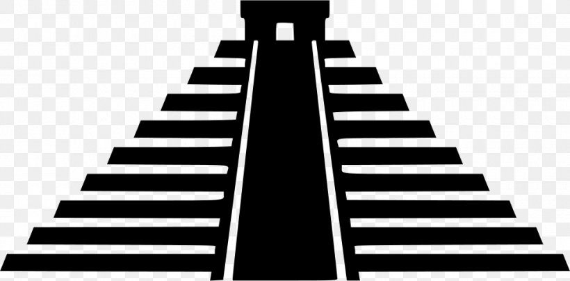 Maya Civilization Pyramid El Castillo, Chichen Itza, PNG, 980x484px, Maya Civilization, Black And White, Cdr, Chichen Itza, El Castillo Chichen Itza Download Free