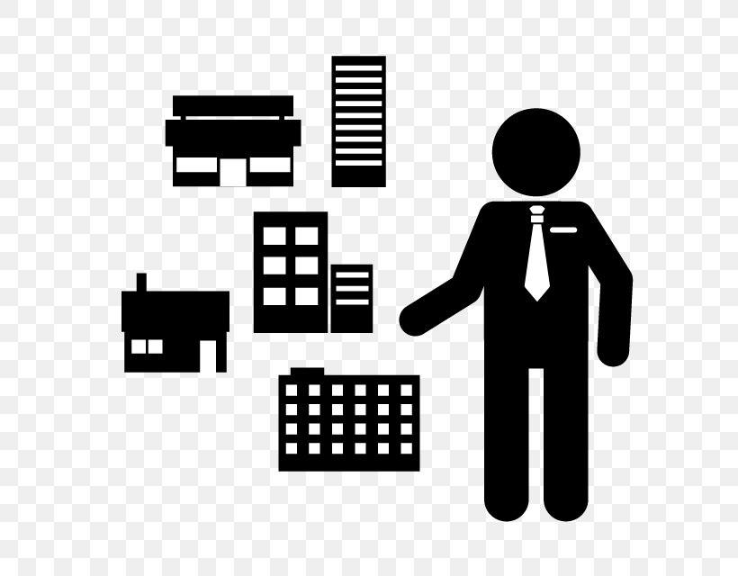 Pictogram Building Real Estate Estate Agent House, PNG, 640x640px, Pictogram, Area, Biurowiec, Black And White, Brand Download Free
