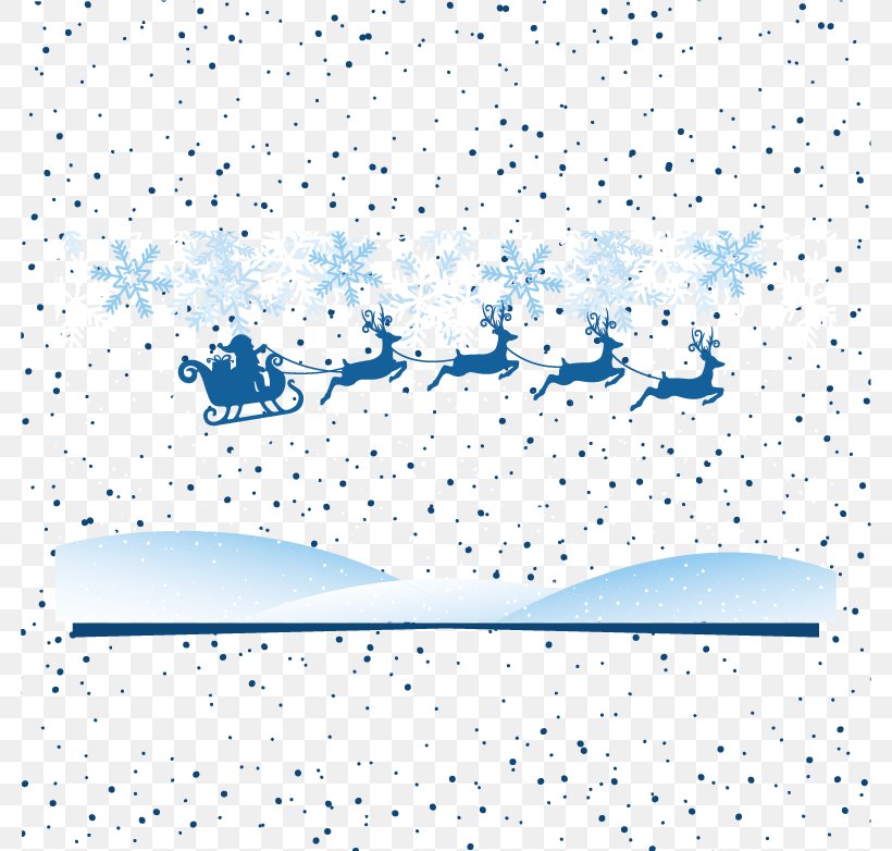Santa Claus Reindeer Christmas, PNG, 782x782px, Santa Claus, Area, Blue, Christmas, Cloud Download Free