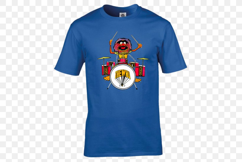 T-shirt Hoodie Gildan Activewear Sleeve, PNG, 500x550px, Tshirt, Active Shirt, Blue, Brand, Clothing Download Free