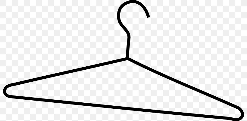 Clothes Hanger Clothing Clip Art, PNG, 800x403px, Clothes Hanger, Area, Black And White, Clothing, Coat Hat Racks Download Free