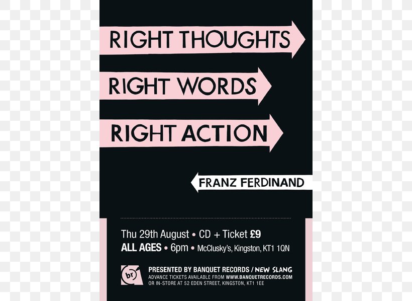 Franz Ferdinand Right Thoughts, Right Words, Right Action Phonograph Record U.S.A. ビニール, PNG, 598x598px, Franz Ferdinand, Advertising, Brand, Computer Font, Import Download Free