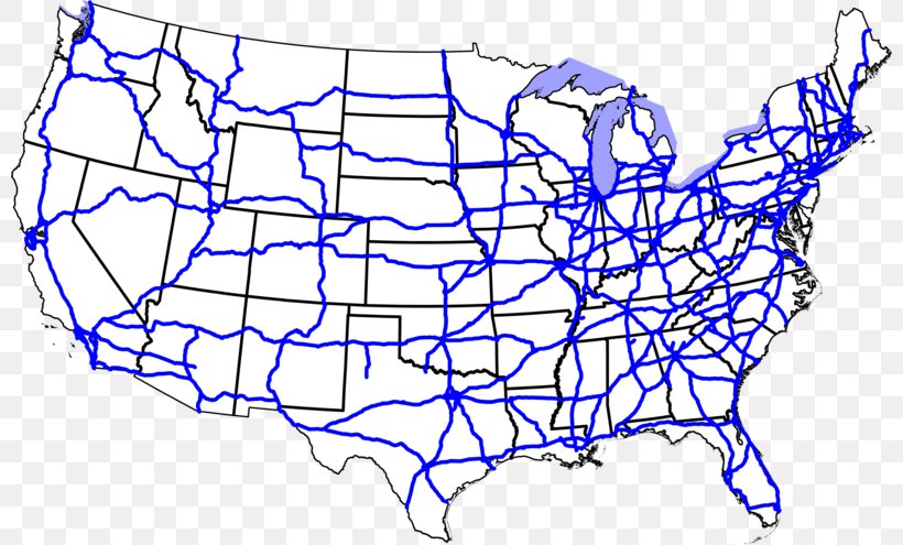 US Interstate Highway System Interstate 70 Road Interstate 40 Map, PNG, 800x495px, Us Interstate Highway System, Area, Black And White, Branch, Definition Download Free