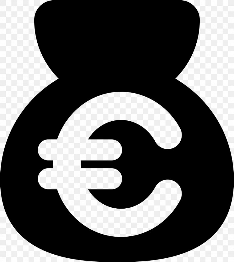Money Bag Euro Sign Currency Symbol, PNG, 876x981px, Money Bag, Black And White, Coin, Currency, Currency Money Download Free