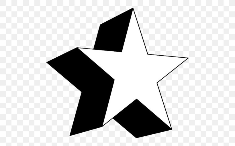 Three-dimensional Space Star Clip Art, PNG, 512x512px, 3d Computer Graphics, Threedimensional Space, Area, Black, Black And White Download Free