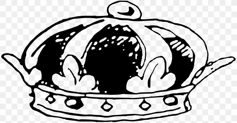 Crown Monarchy Clip Art, PNG, 2400x1250px, Crown, Artwork, Black And White, Drawing, Fashion Accessory Download Free