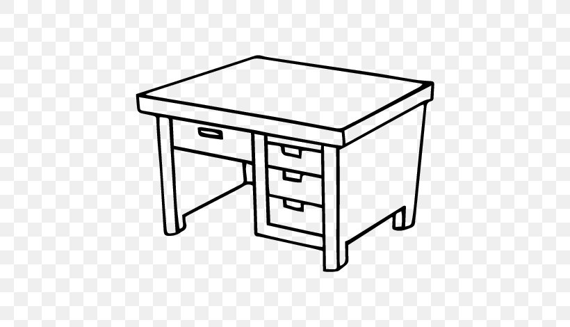 Desk Coloring Book Drawing Office Table, PNG, 600x470px, Desk, Area, Black And White, Color, Coloring Book Download Free
