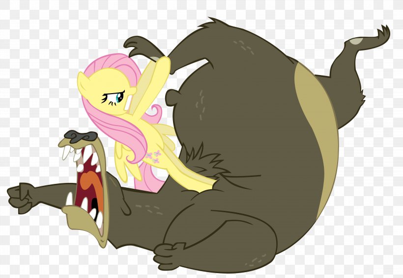 Fluttershy Horse Pony Bear Rainbow Dash, PNG, 4450x3082px, Fluttershy, Art, Bear, Carnivoran, Cartoon Download Free