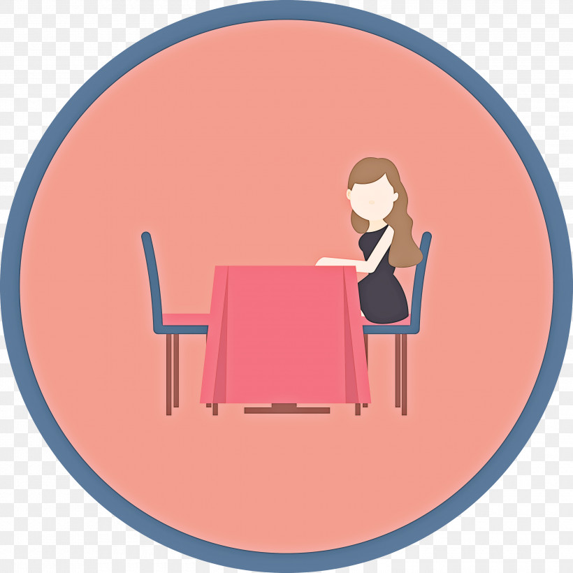 Pink Cartoon Table Furniture Circle, PNG, 3000x3000px, Pink, Cartoon, Chair, Circle, Furniture Download Free