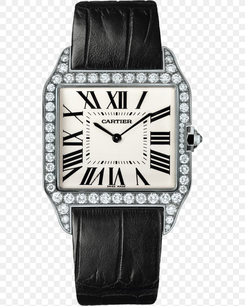 Cartier Santos Watch Cartier Tank Diamond, PNG, 537x1024px, Cartier, Alberto Santosdumont, Black, Brand, Brilliant Download Free