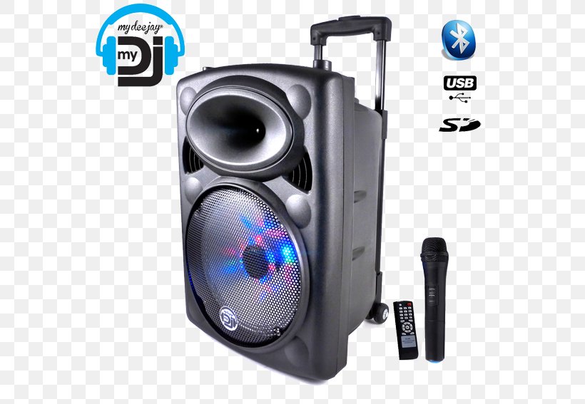 Light-emitting Diode Mydeejay 12 Enceinte Autonome Led Bluetooth Usb Djoon 12 Microphone Loudspeaker Enclosure, PNG, 567x567px, Light, Amplifier, Audio, Audio Equipment, Car Subwoofer Download Free