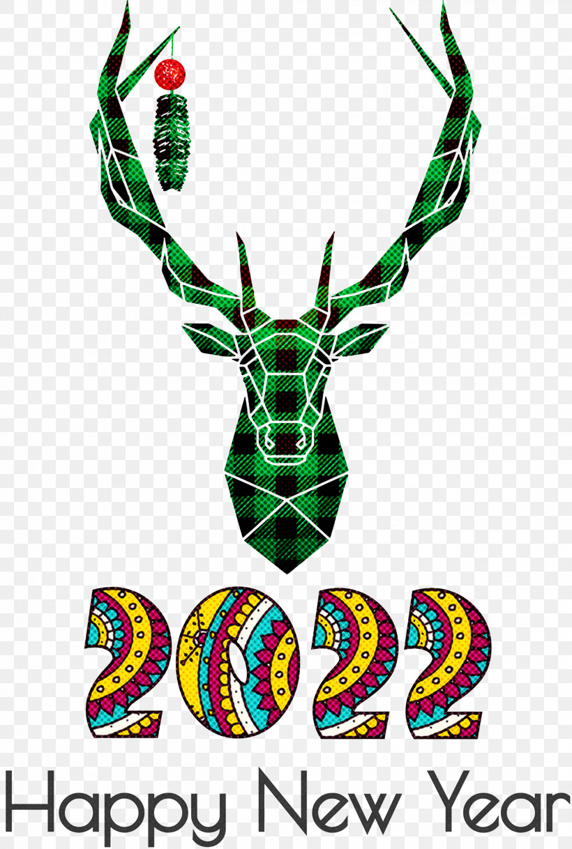 2022 Happy New Year 2022 New Year 2022, PNG, 2019x3000px, Happy New Year, Antler, Christmas Day, Deer, Dog Download Free