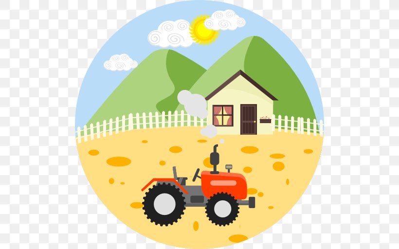 Agriculture Farm Tractor Agricultural Machinery, PNG, 512x512px, Agriculture, Agricultural Education, Agricultural Engineering, Agricultural Machinery, Area Download Free