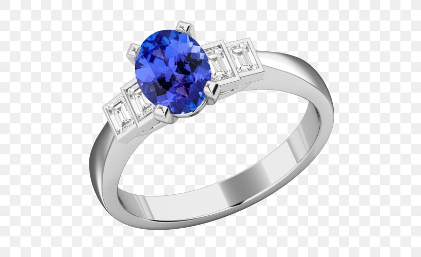 Sapphire Engagement Ring Tanzanite Diamond, PNG, 500x500px, Sapphire, Birthstone, Body Jewelry, Brilliant, Cut Download Free