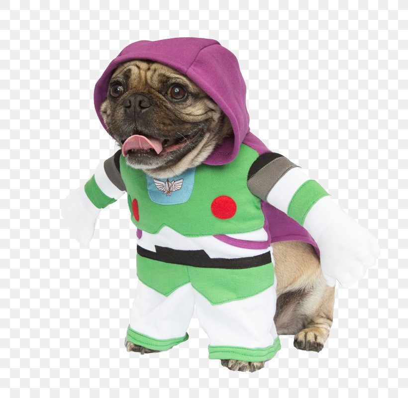 Buzz Lightyear Pug Pet Puppy Costume, PNG, 800x800px, Buzz Lightyear, Animal, Canidae, Carnivoran, Clothing Download Free