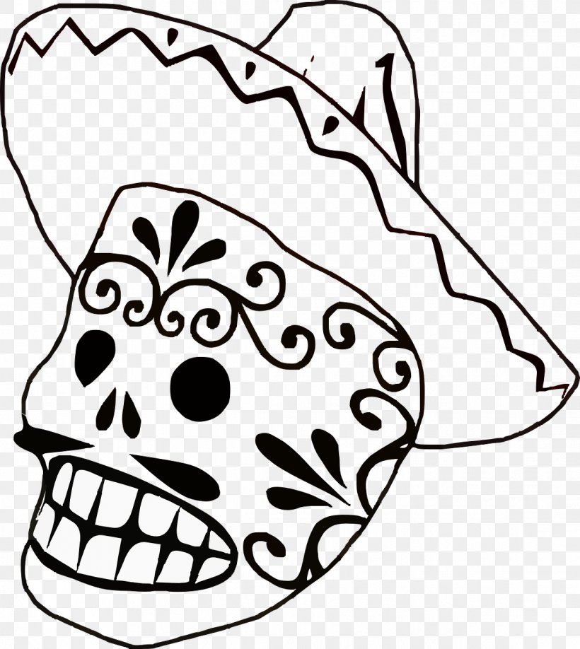 Calavera Mexican Cuisine Day Of The Dead Clip Art, PNG, 1143x1280px, Calavera, Art, Artwork, Black, Black And White Download Free