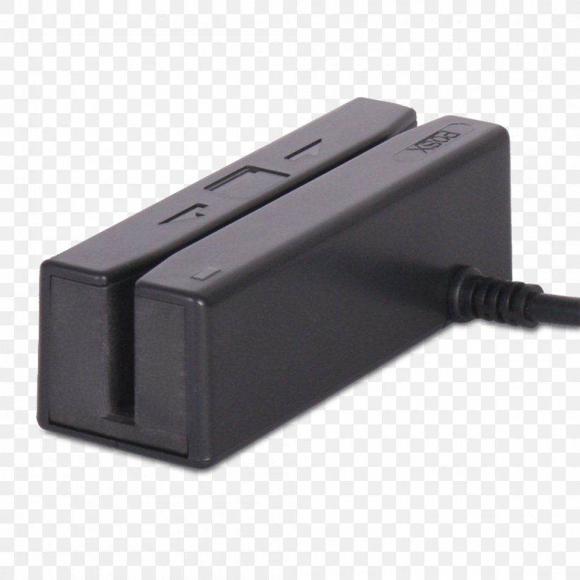 Magnetic Stripe Card Card Reader Point Of Sale USB Barcode Scanners, PNG, 1000x1000px, Magnetic Stripe Card, Ac Adapter, Adapter, Barcode Scanners, Battery Charger Download Free