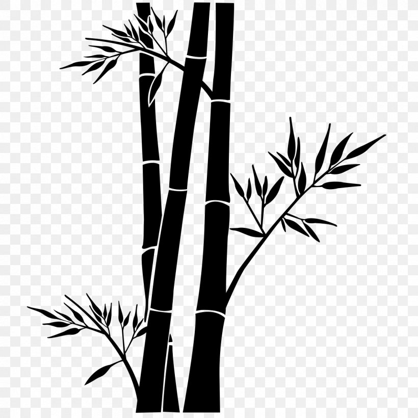 Bamboo Wall Decal Sticker Bambou Wallpaper, PNG, 1200x1200px, Bamboo, Arecales, Bambou, Bathroom, Black And White Download Free