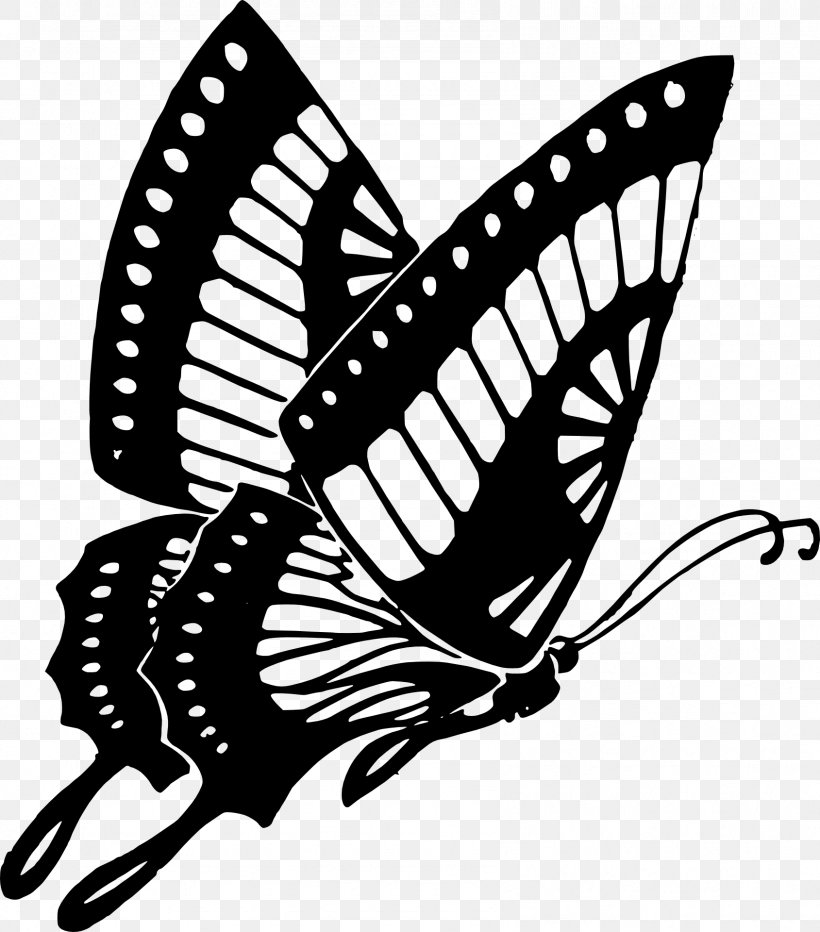 Butterfly Clip Art, PNG, 1689x1920px, Butterfly, Arthropod, Black And White, Brush Footed Butterfly, Color Download Free