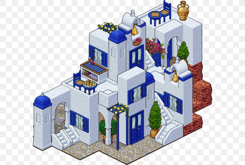 Habbo Fira Virtual Community Greek Cuisine Game, PNG, 600x553px, Habbo, Adolescence, Building, Community, Elevation Download Free