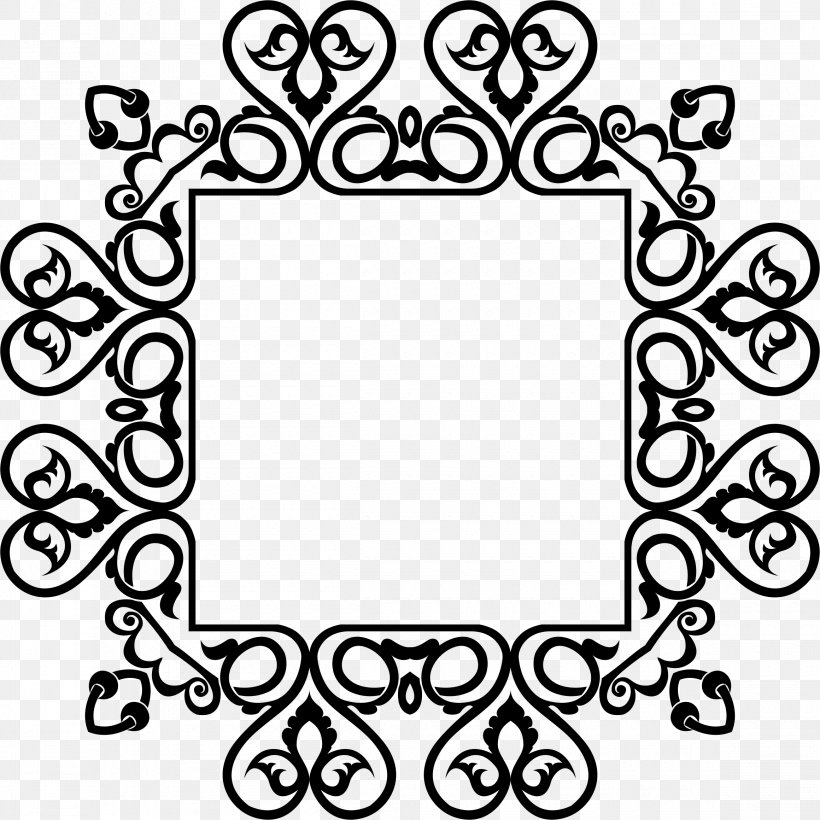 Picture Frames Decorative Arts Clip Art, PNG, 2320x2320px, Picture Frames, Abstract Art, Area, Art, Black And White Download Free