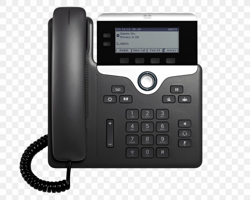 VoIP Phone Session Initiation Protocol Telephone Voice Over IP Cisco Systems, PNG, 3000x2400px, Voip Phone, Answering Machine, Cisco Systems, Corded Phone, Electronic Instrument Download Free